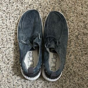 EUC Hey Dudes Wendy Studded Graphite Slip On Shoes